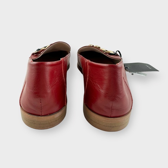 NWT Zara Gold Chain Leather Moccasin - Picture 8 of 12